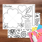 Bricolage la fleur en coeur pour fête des mères