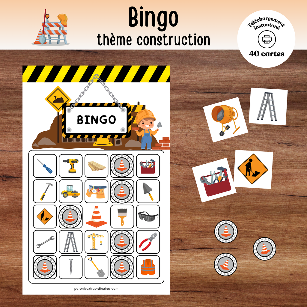 Bingo thème construction