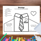 Bricolage fête des Pères PDF à découper et assembler