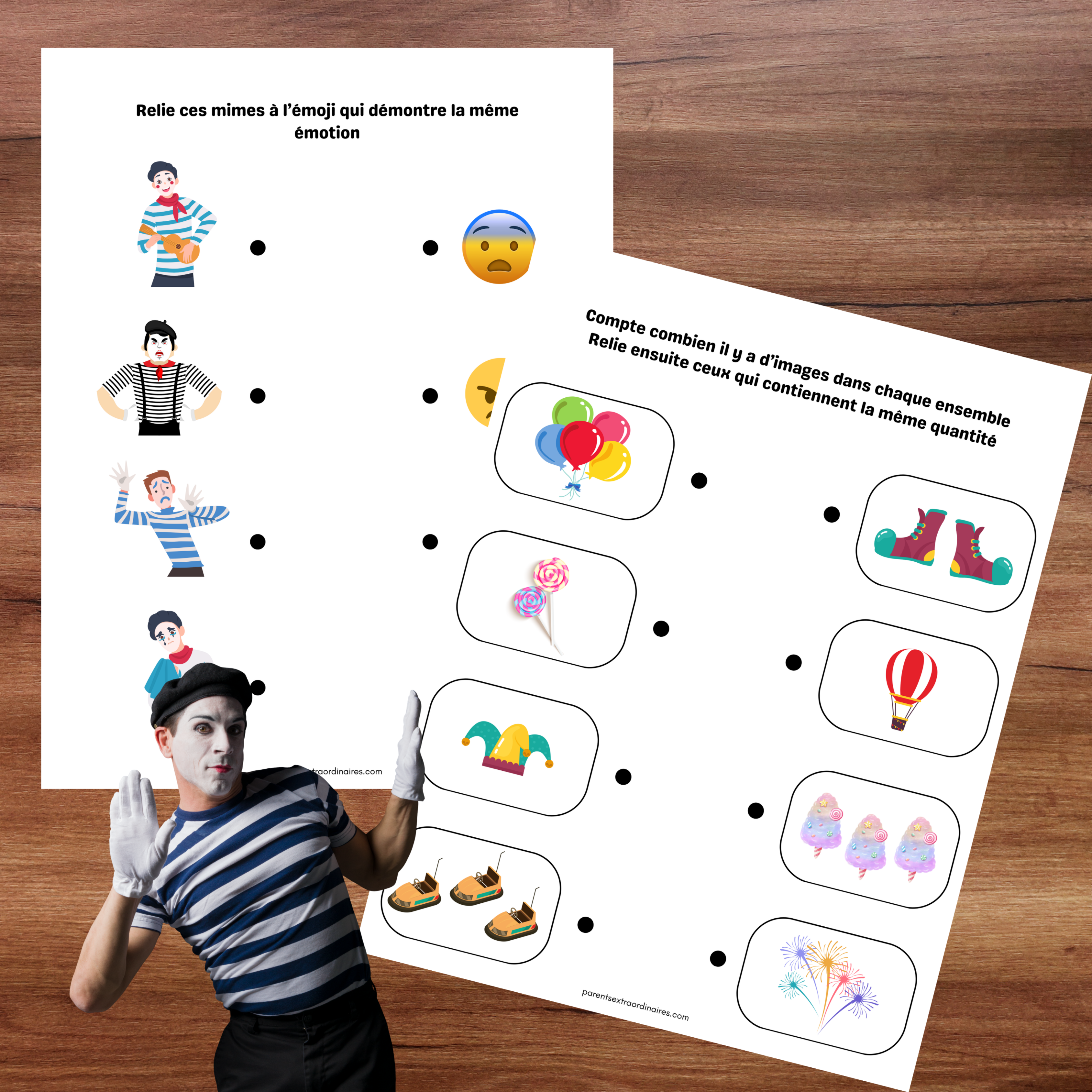 Activités préscolaires et maternelle sur le thème de la fête foraine et du carnaval.