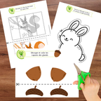 Cahier de découpage thème nature avec 50 activités progressives pour apprendre à utiliser les ciseaux. Une ressource éducative idéale pour développer la motricité fine, la coordination et la précision dès le préscolaire.