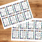 Activité éducative sur les formes géométriques tridimensionnelles permettant aux enfants de découvrir les solides et leurs caractéristiques de façon visuelle et interactive.