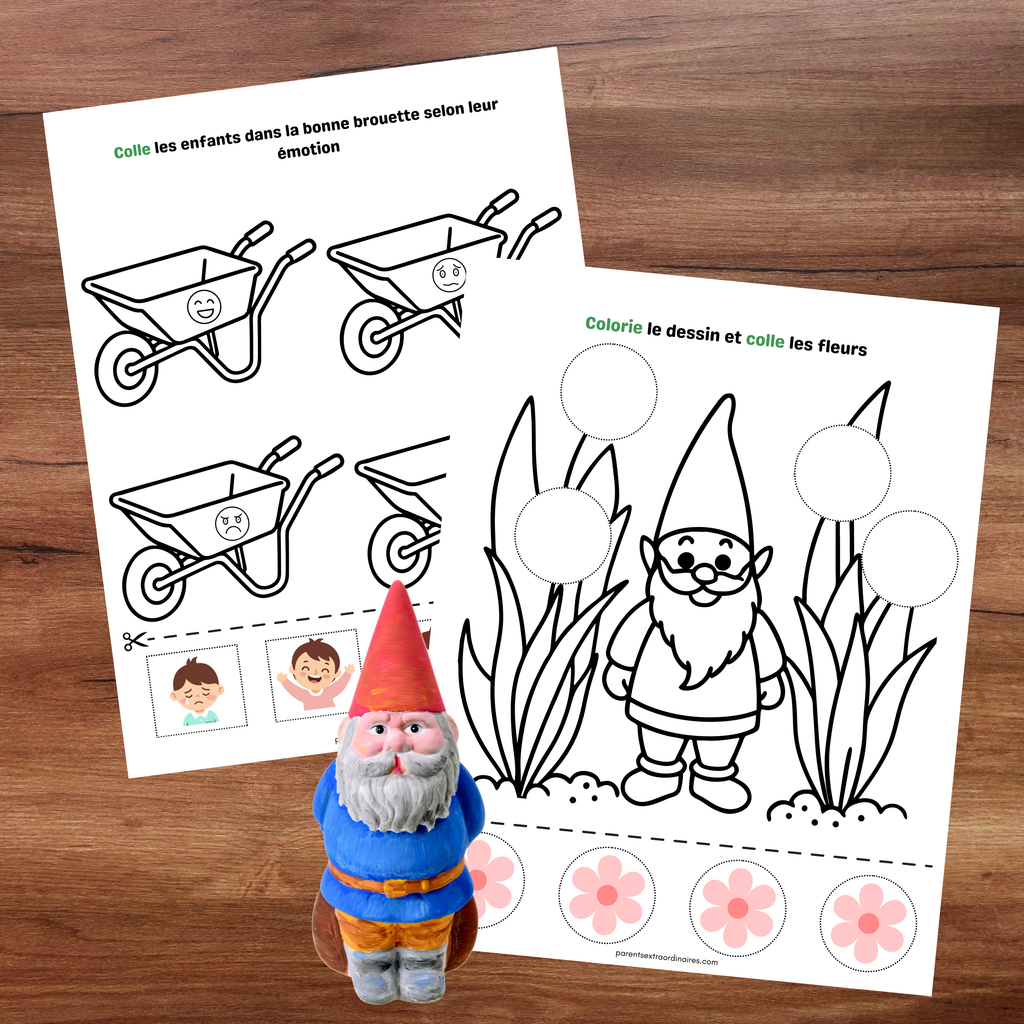 Activités de printemps pour enfants incluant jeux de tri, coloriages et exercices de concentration adaptés au préscolaire.