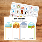 Activités sur les saisons à imprimer pour le préscolaire et la maternelle. Comprend des roues des saisons, cartes de nomenclature, activités d’association, coloriages et jeux d’habillement pour découvrir les quatre saisons.