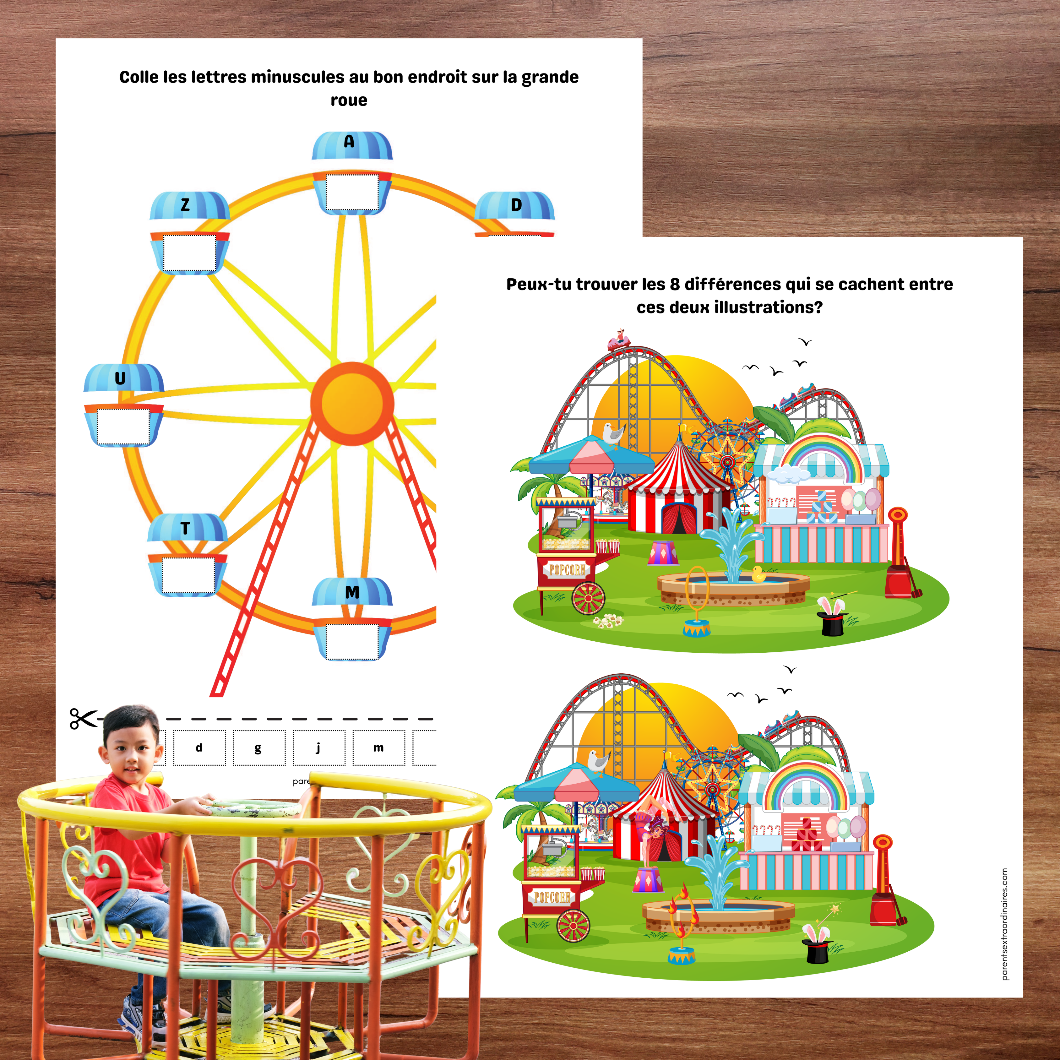 Jeux éducatifs permettant d’apprendre tout en s’amusant dans l’univers coloré du carnaval.