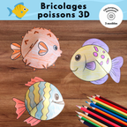 Bricolages poissons 3D