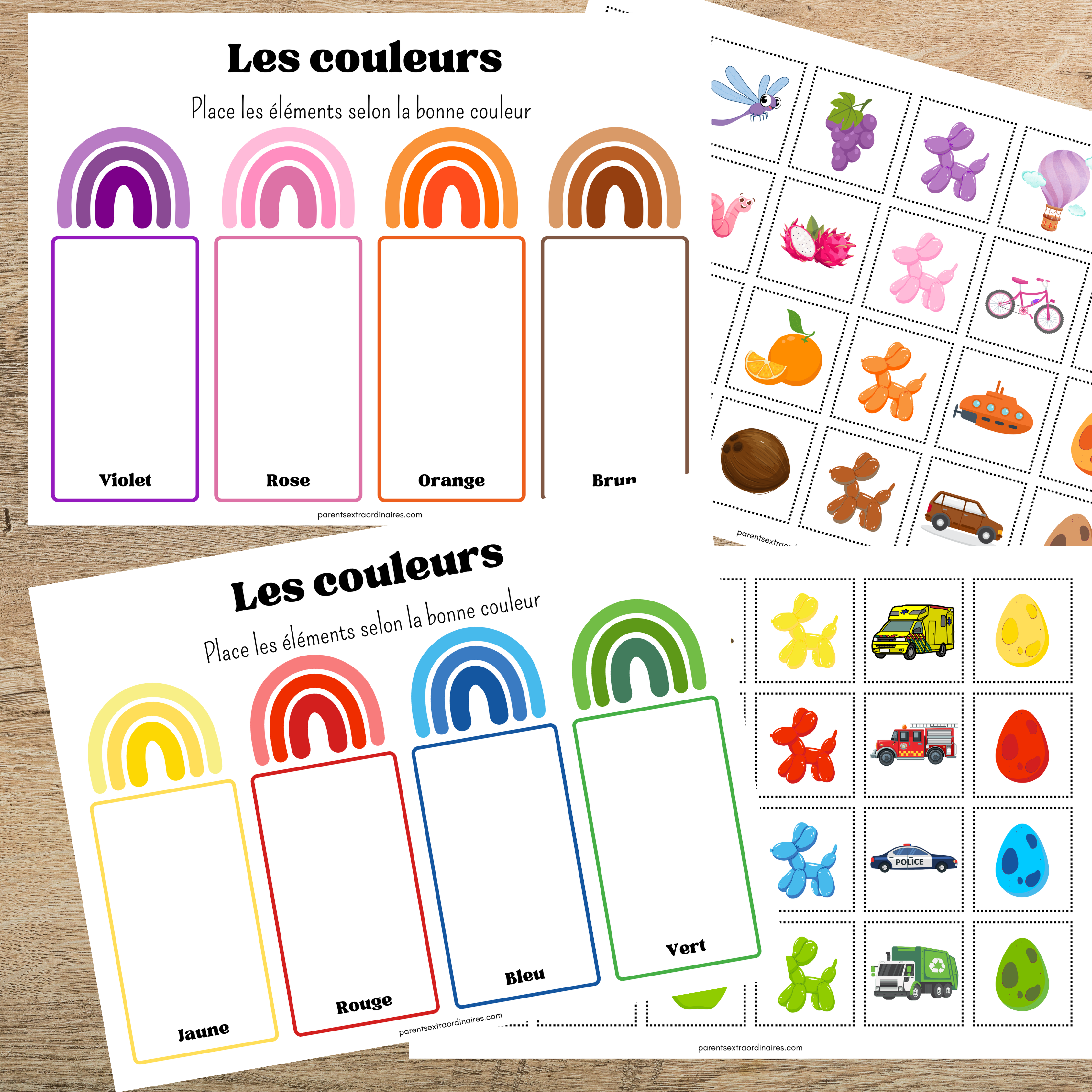 Activités sur les couleurs à imprimer pour aider les enfants à apprendre et reconnaître les couleurs. Comprend des affiches éducatives, des cartes de nomenclature, des exercices d’association et des coloriages pour le préscolaire et la maternelle.