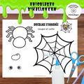 Bricolages et collages d’Halloween à imprimer avec araignée, citrouille, chauve-souris et fantôme