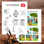 Cahier d’activités imprimable thème camping pour garderie, préscolaire et maison.