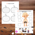 Activités de découpage et collage d’Halloween pour enfants