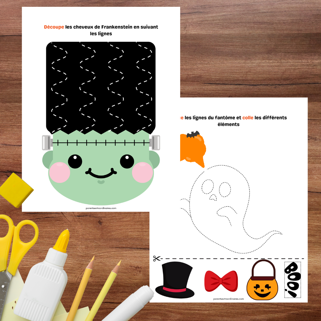 Cahier d’activités d’Halloween à imprimer avec 45 activités pour enfants de 2 à 5 ans