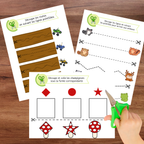 Cahier éducatif de découpage à thème nature conçu pour développer la motricité fine, la coordination œil-main et la maîtrise des ciseaux. Grâce à 50 activités variées et progressives, les enfants acquièrent de l’aisance dans leurs gestes tout en s’amusant avec des éléments de la nature.