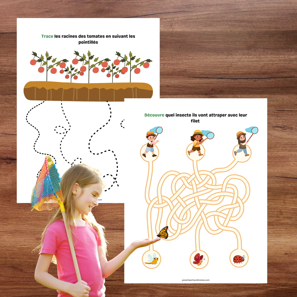 Cahier d’activités thème printemps pour enfants de 2 à 5 ans comprenant jeux éducatifs, coloriages et activités de motricité fine à imprimer.