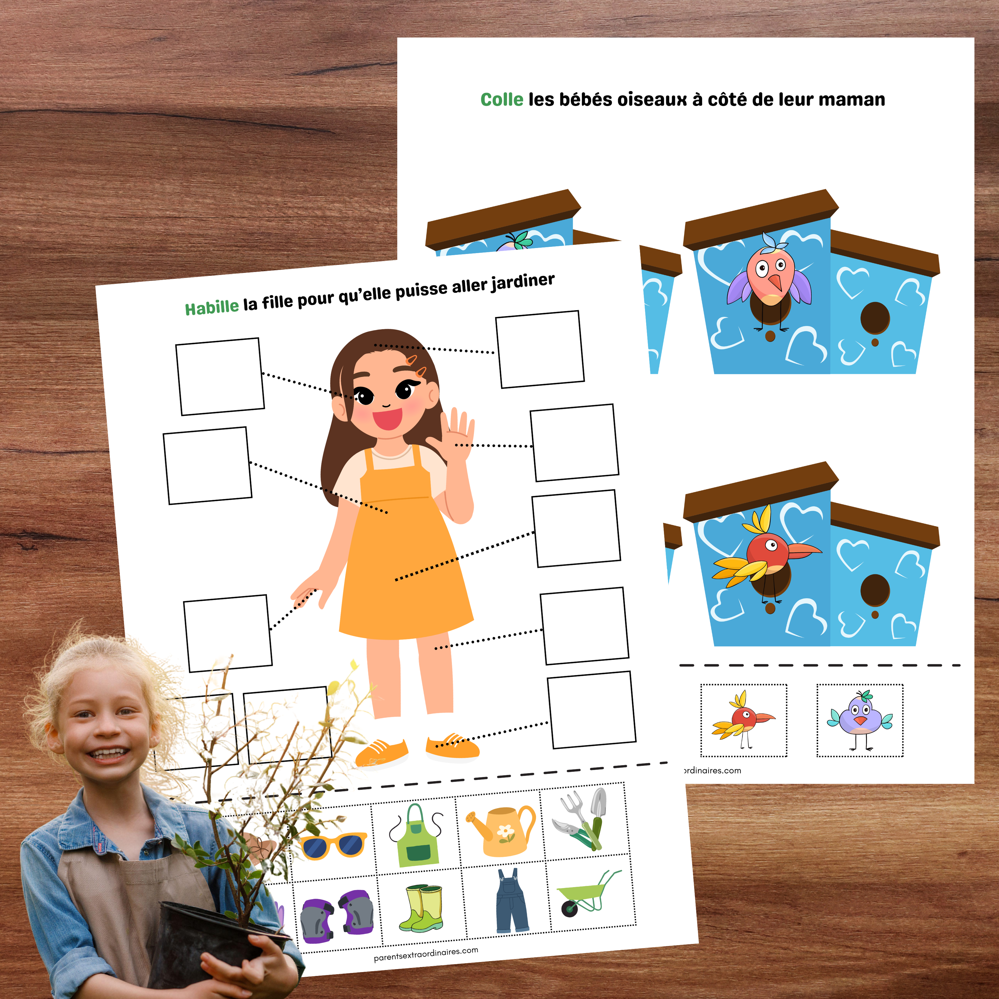 Ensemble d’activités éducatives sur le printemps à imprimer pour la garderie, la maternelle et la maison.