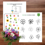 Cahier d’activités thème printemps pour enfants de 2 à 5 ans comprenant jeux éducatifs, coloriages et activités de motricité fine à imprimer.