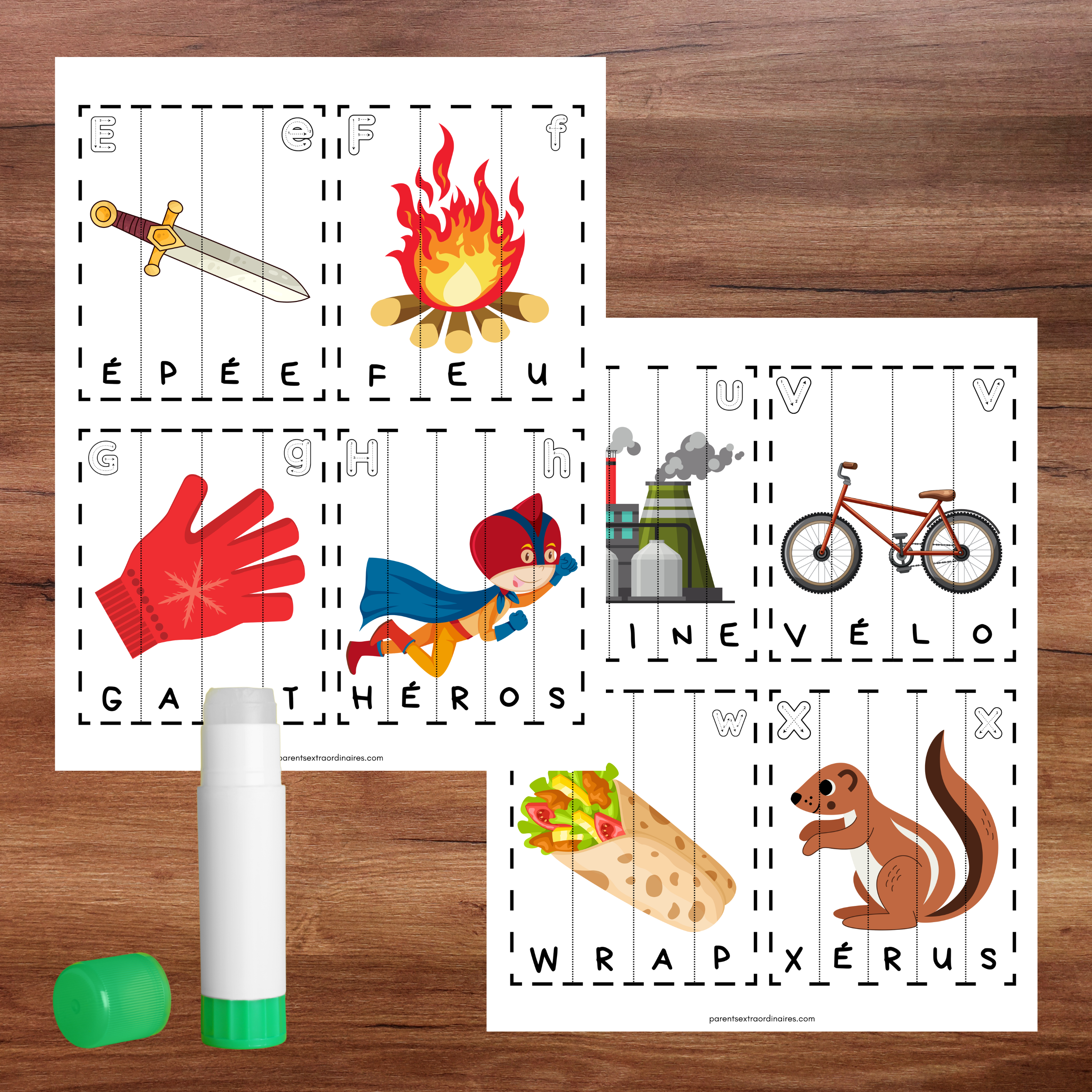 Jeu éducatif de casse-tête sur l’alphabet conçu pour aider les enfants à apprendre les lettres de façon ludique et interactive. Grâce aux associations entre les lettres et les images, les enfants enrichissent leur vocabulaire, développent leur sens de l’observation et renforcent leurs compétences en littératie.