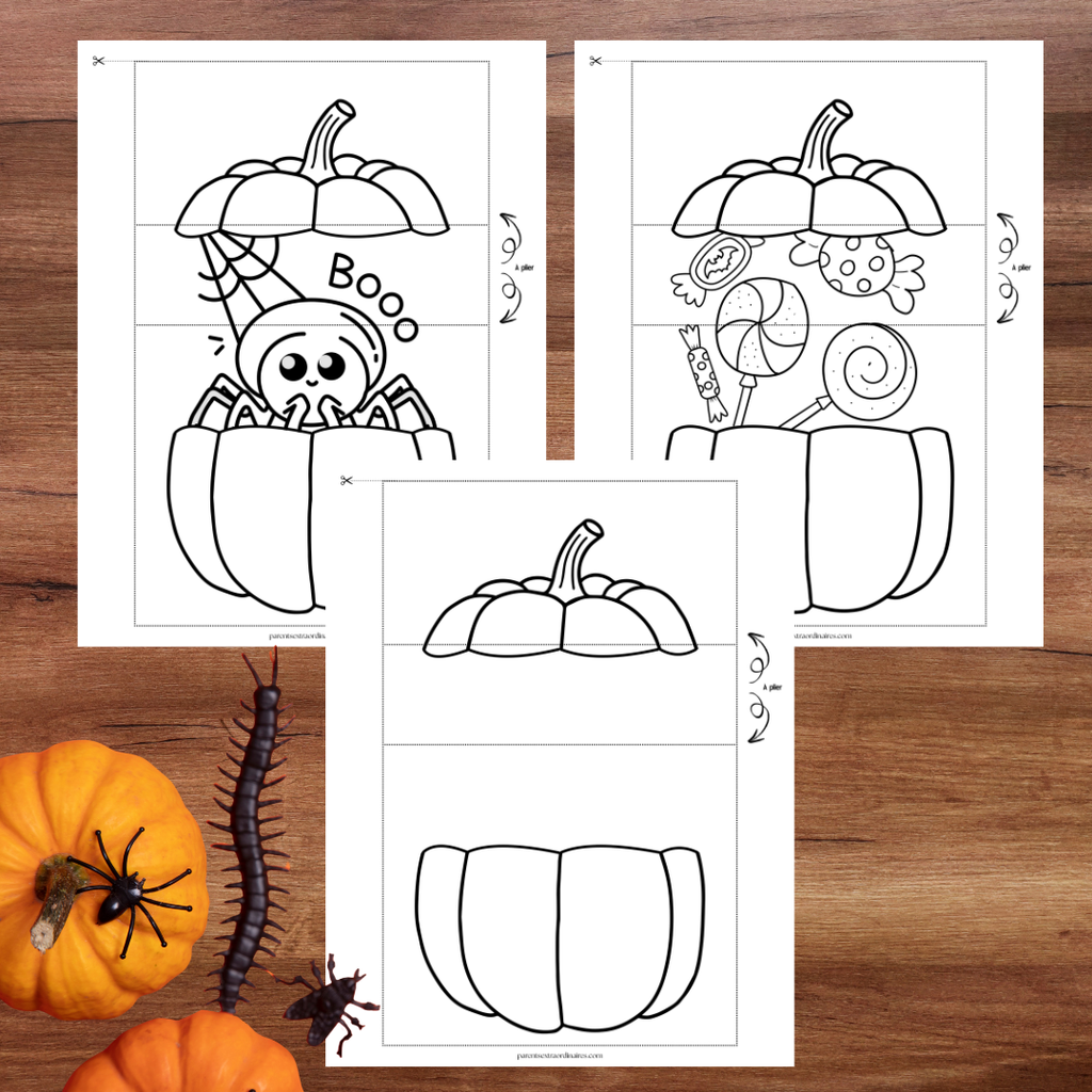 Citrouille surprise personnalisable pour créer une carte d’Halloween