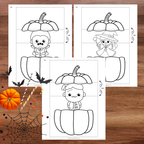 Modèles de citrouilles surprise d’Halloween à imprimer