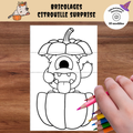 Bricolage citrouille surprise d’Halloween à imprimer avec plusieurs modèles à colorier