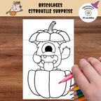 Bricolage citrouille surprise d’Halloween à imprimer avec plusieurs modèles à colorier