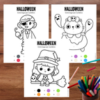 Activité de coloriage d’Halloween pour enfants de 4 à 7 ans
