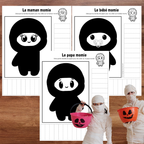 Bricolage La famille momie inclus dans l’ensemble d’Halloween