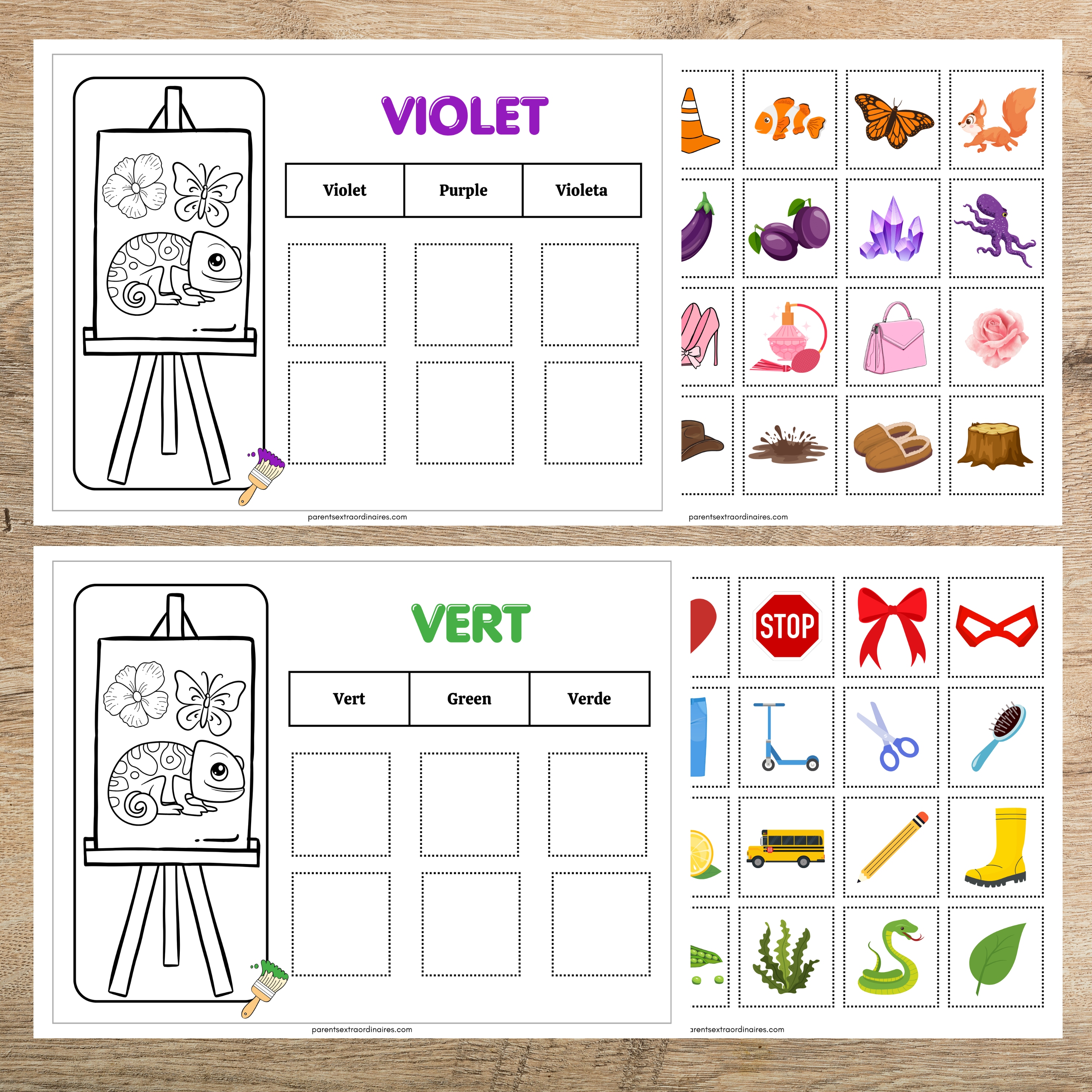Développez la reconnaissance des couleurs grâce à des activités amusantes d'association, de tri et d'observation adaptées aux enfants de 2 à 5 ans. Une ressource idéale pour la maison, la garderie ou la maternelle.