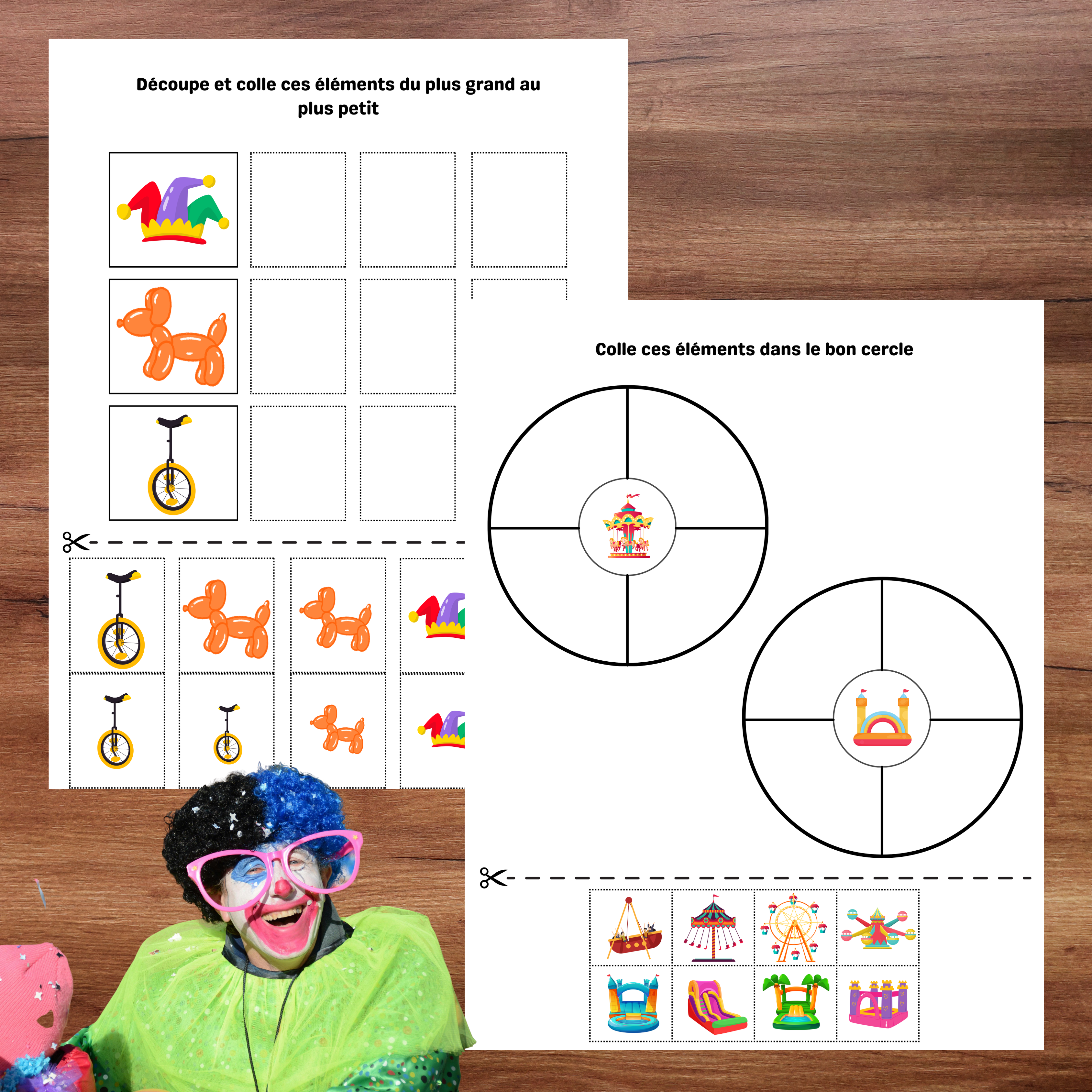 Cahier éducatif inspiré des manèges, jeux et attractions de la fête foraine.