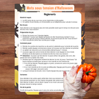Règlements du jeu Mot sous tension sur le thème de l’Halloween avec mots interdits